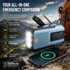 STONEGO Meteo Radio Emergenza Radio Multifunzionale FM AM WB Manovella Solare Ricarica USB 2000mAh Power Bank Torcia LED Torcia