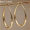 NONE Orecchini a cerchio a U in oro 18 carati in argento sterling 925 per le donne Accessori per gioielli regalo punk con fascino alla moda