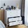 Getone cassettiera per camera da letto, mobiletto portaoggetti con 6 cassetti, credenza, cassettiera per camera da letto, 80x40x80 cm, bianco