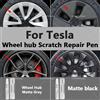 NONE Per la penna per la riparazione dei graffi delle ruote dell'auto Tesla Nero opaco pistola scura grigio argento nero più colori