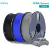 SUNLU PETG Filamento 3D 1KG 3 Rotoli 1.75mm +/-0.02MM Filamento per stampa 3D Filamento ordinato per ferita Imballaggio sottovuoto Spedizione veloce