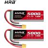 HRB POWER Batteria Lipo HRB 2S 3S 5S 4S 6S 3300mAh 4500mAh 5000mAh 6000mAh 7.4V 11.1V 14.8V 18.5V 22.2V XT60 XT90 per Aeroplani FPV
