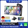 ESSGOO 10.26 pollici Carplay Lettore MP5 Portatile BT Touch Srceen Wireless Carplay Android Auto Autoradio per Apple o Android Video