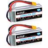 hrb Batteria Lipo HRB 4S 2200mah Batteria RC 14.8v 30C con connettore XT60 105*34*32mm per droni UVA Fpv Aereo RC Truck RC Car