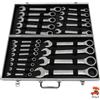 NONE Set di chiavi a cricchetto da 22 pezzi 6-32 MM, set di chiavi combinate, set di chiavi a cricchetto snodate, set di chiavi a anello