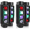 U'King 2PCS Mini LED Spider Light 8x10W RGBW Fascio di luce a testa mobile DMX512 Effetto di illuminazione scenica per DJ Disco Party Bar Matrimonio