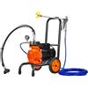 SucceBuy Spruzzatore di vernice airless a membrana Carrello di efficienza Spruzzatore di vernice airless 1800psi Spruzzatore airless di vernice ad alta pressione fai da te