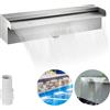 SucceBuy Fontana per piscina a cascata Connettore per tubo in acciaio inossidabile Fontana per piscina rettangolare per stagno esterno da giardino