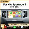 NONE Autoradio Ainavi per KIA Sportage 3 Sportage R 2010-2016 Wireless Android Auto CarPlay Lettore Multimediale Stereo Auto 4G Wifi 2Din