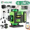 HGLINE Livella Laser 4D HGLINE a 16 Linee con Controllo Remoto tramite APP, Ricaricabile, Autolivellante, Livellamento a 360° con Linea Verde, Batteria agli Ioni di Litio da 6000mAh