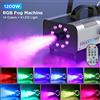 U'King 1200W Macchina del Nebbia 9 LED RGB Colorato Eiettore di Nebbia Effetto Scenico Fogger Spray per Natale Halloween DJ Show Macchina del Fumo
