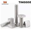 TINGGOO 1/2/5/10/20 Pz M4 M5 M6 M8 M10 M12 GB35 304 In Acciaio Inox Piatto Quadrato Foursquare Forma Tipo Testa Macchina Vite bullone