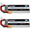 hrb 1/2pc HRB 7.4V 2200mah RC Batteria 2S Lipo Batteria 50C con connettore XT60 per 1/14 1/16 RC Auto RC camion Serbatoi 88*34*18mm RC FAI DA TE