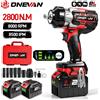 ONEVAN 2800N.M Chiave a percussione elettrica senza spazzole 1/2 pollici Chiave dinamometrica a batteria Trapano utensile elettrico per Makita 18V Batteria Pin
