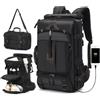 NONE Zaino da trekking da viaggio 80L, grande capacità, scomparti multipli, antifurto, con separazione asciutto/bagnato, per uomo
