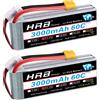 HRB POWER HRB 2S 3S 7.4V 11.1V 3000mah 4S 6S 14.8V 22.2V 3300mah Lipo Batteria 60C XT60 Connettore Per Auto FPV Aereo Drone Barca Camion