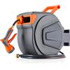 NONE Avvolgitubo da giardino retrattile 20/30M + 2M Avvolgitubo automatico resistente ai raggi UV Montaggio a parete Raccordo da 1/2,3/4 pollici Ugello a 9 modelli