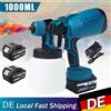 Magnitt Pistola a Spruzzo Elettrica HVLP da 1000ML, Spruzzatore di Vernice per Auto, Aerografo per Rivestimenti in Acciaio, Spruzzatore di Vernice Senza Fili per Casa, Compatibile con Batteria Makita 18V