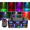 NONE 21 fori DJ Luce da discoteca RGB Modelli di fascio per feste Proiettore di luce laser da palcoscenico RGB UV LED Strobe Sound Party Holiday Lampada da sposa