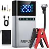 BRPOM Avviatore d'Emergenza Portatile 26800mAh con Compressore d'Aria 180 PSI, Avviatore 6000A 12V, Avviatore per Batteria Auto