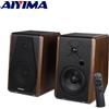 AIYIMA S700 Altoparlanti da scaffale attivi 120W Bluetooth Sistema audio HiFi wireless Altoparlante da scaffale in legno Uscita audio Subwoofer