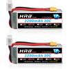 hrb 1/2PCS HRB 3S Lipo Batteria 11.1v 2200mah RC batteria 30C con connettore XT60 per RC 1/16 1/12 Auto Camion Drone aereo 105*34*24