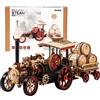 Robotime Rokr Kit di costruzione di modelli di auto Puzzle in legno 3D Kit di vapore 1:28 Locomotiva a vapore meccanica Regali fantastici per adulti Adolescenti