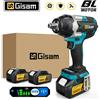 Gisam Avvitatore a impulsi elettrico brushless Gisam 1800N.M con coppia elevata, attacco da 1/2 pollice, senza fili, compatibile con batteria Makita 18V.