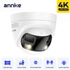 ANNKE Telecamera da 8 MP Sicurezza Doppia Lente Rileva Umana Audio Bidirezionale 180 ° Telecamera IP Poe panoramica a doppio obiettivo con ampio angolo di visione