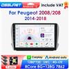 OSSURET Autoradio Android per PEUGEOT 2008 208 2012-2018 lettore Video multimediale navigazione stereo GPS 4G Carplay Android Auto 7862