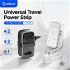 ORICO Presa multipla da viaggio con spina europea con porta 2AC 3USB Cavo di prolunga da 1,1 M Presa intelligente di ricarica 5 in 1 per casa/viaggio Risparmia spazio