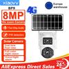 xiao vv Xiaovv Telecamera Solare Wireless 8MP 4K con SIM 4G, Telecamera IP Esterna a Doppia Lente, Visione Notturna PIR, Monitor di Sicurezza CCTV V380 Pro