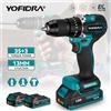 YOFIDRA 13 MILLIMETRI 35 + 3 Coppia Brushless Trapano A Percussione Elettrico Cordless Cacciavite Strumento di Potere Per Makita 18 V Batteria Spille
