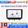OSSURET 2Din 9 "Android 12 Autoradio per Opel Corsa D 2007-2012 Hatchback Van Car Multimedia Radio Player Navi GPS Carplay Autoradio