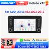 OSSURET Autoradio Multimediale con AI Voice Android 12 per Audi A3 S3 RS3 2003-2012, GPS Auto, Navi, RDS, Carplay, DSP, USB, 2Din