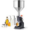 VEVOR SucceBuy A03 5-50ml/5-100ml Riempitrice manuale per liquidi Riempitrice per bottiglie di pasta regolabile con tramoggia per acqua, shampoo, miele