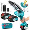Seesii Sega elettrica Seesii da 15,2 cm Mini motosega a batteria da 6 '' Sega da potatura da giardino ricaricabile per la lavorazione del legno per batteria Makita 18V spilla