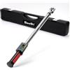 Seesii Chiave dinamometrica digitale Seesii 1/2" Drive 340N.m Precisione di coppia 2% Chiave dinamometrica elettrica con 3 modalità regolabili per la cura dell'auto