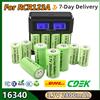 Turpow 16340 2800mAh Batteria ricaricabile agli ioni di litio da 3,7 V CR123A Caricabatterie LCD per telecamera di sicurezza per batteria 16340 CR123A