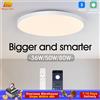 MING&BEN Lampade da soffitto a LED intelligenti Plafoniera a LED moderna rotonda da 18,5 pollici con telecomando APP dimmerabile per soggiorno camera da letto