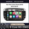 KJ-NAVI Autoradio Android 7" per Fiat Linea Punto Evo 2012-2015, 4G, Carplay, Navigazione GPS, Lettore Multimediale Video, BT 5.0