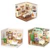 Robotime Kit casa delle bambole in miniatura fai-da-te con accessori Kit negozio di fornitura di modelli con LED per costruire un regalo di compleanno decente