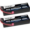 hrb 1/2pcs HRB 2S 7.4V 5200mah Lipo Batteria 100C RC Auto Batteria con T Deans Spina Custodia Rigida Batteria per RC Auto Camion Serbatoio 1/10 1/12