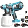 NONE Pistola a spruzzo elettrica senza fili da 1000ML spruzzatore di vernice portatile per uso domestico rivestimento in acciaio per mobili Auto aerografo per batteria Makita 18V