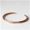 reikinn Bracciale in rame puro fatto a mano artigianale fai vecchio polsino braccialetto rustico punk unisex gioielli vichinghi strada metallo rosso