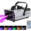 Datewink 1200W Macchina del fumo del fumo RGB 6LED Effetto di illuminazione scenica Generatore di foschia Telecomando per la festa DJ Disco Club Matrimonio