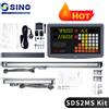 NONE SINO Conveniente SDS2MS 2 Assi DRO Set Lettura Digitale Display Scala Grata Lineare Righello di Vetro Per Fresatrice Tornio