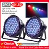 CHEGIT 2PCS 60*3W LED Par Luci DJ Party Ristorante Luci da discoteca DMX512 Controllo a colori Luci da palcoscenico Pubblico Festival Lampada ambientale