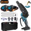 Jemi Mini Motosega Jemi Tool 6' con Batteria 1/2×21V, Potente Motosega Elettrica Portatile con Lubrificatore Automatico per Facile Potatura
