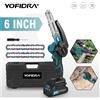 YOFIDRA 6 Pollici Motosega Elettrica Cordless Oliatore Giardino Taglio del Legno Log Potatura Sega Strumento di Potatura Per Makita 21V Batteria Spille